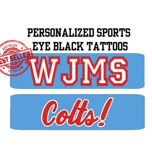 Personalized Eye Black Temporary Tattoos: Sports Team Face Stickers