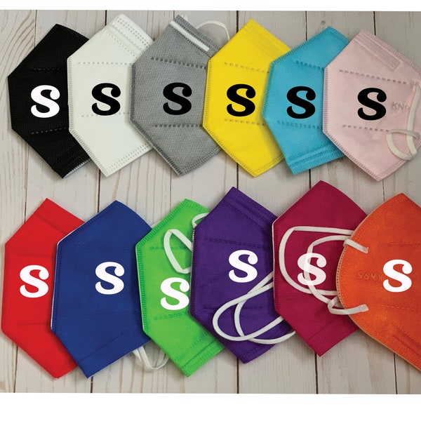 5 colors Personalized - KN 95 style Face Mask 95% Filter colorful mask 6 layer designer face covers Bulk masks