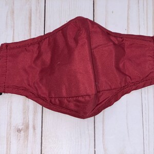 THE PERFECT MASK!!!!   Red adjustable face mask with nose wire and filter pocket!  (6 colors available - see other listings!)