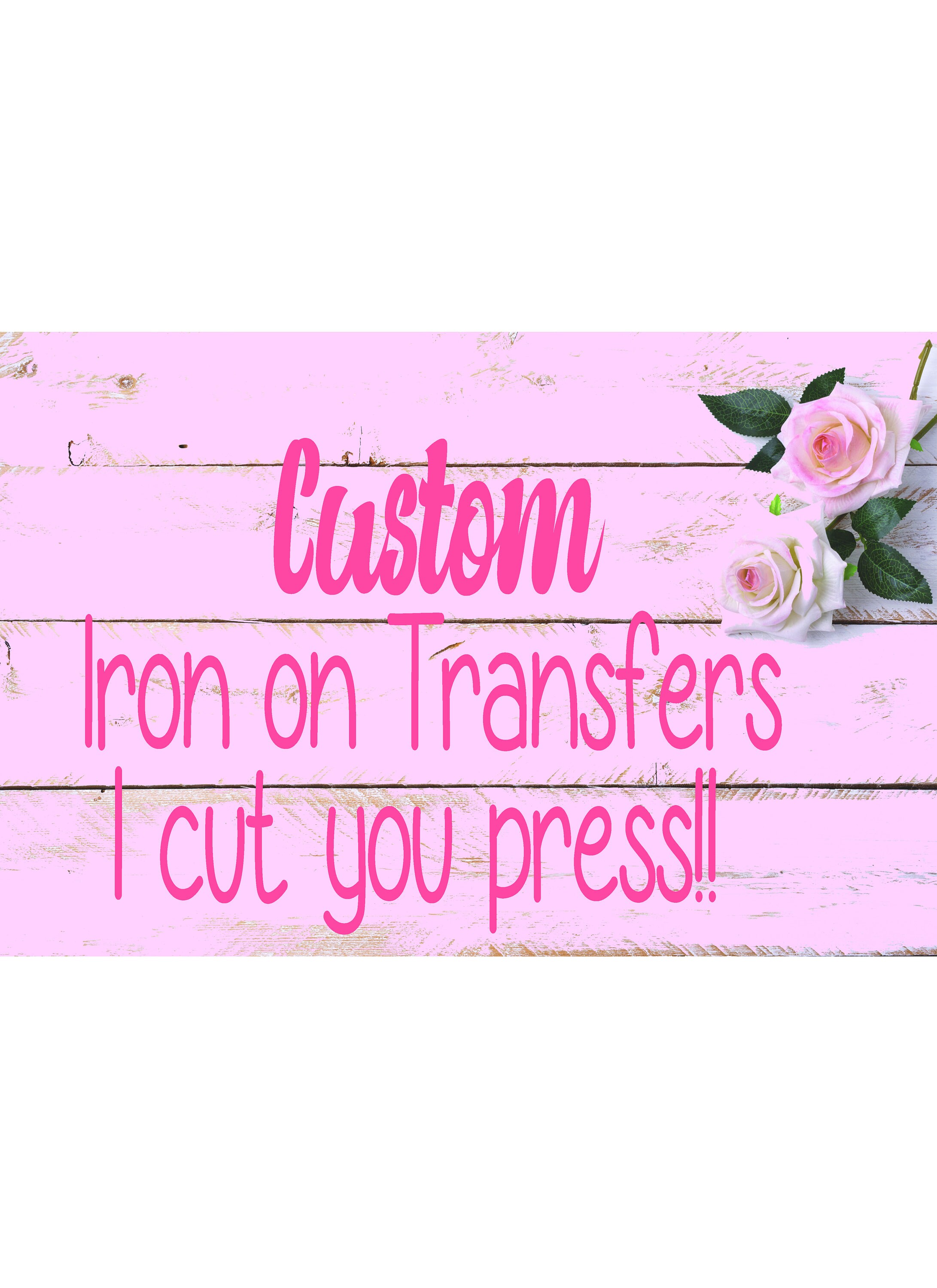 Custom Iron on Decals Vinyl Decal Custom Disney Custom Heat Etsy