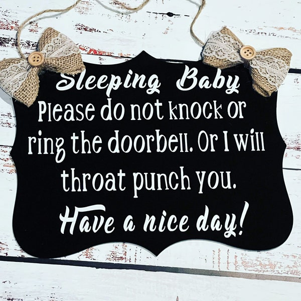 Baby Sleeping Sign - Etsy