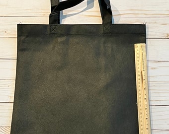 Black Non-Woven Tote Bag: Reusable Shopping Bag