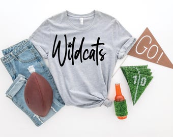 Wildcats Mascot Script - Team Shirt Design - PNG Digital File