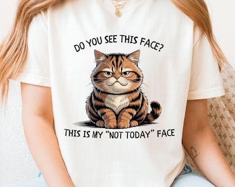 Funny Grumpy Cat Shirt Comfort Colors, Cute Angry Cat Tee, Pet Lover Gift, Cat Mom Shirt, Tabby Cat Graphic Tee, Funny Animal T-Shirt