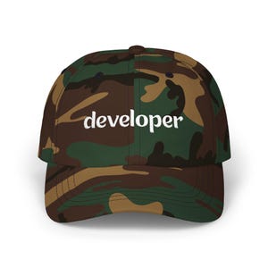 Developer hat | baseball cap | agile product teams | office tech humor | unique gift ideas for coworkers and software engineers