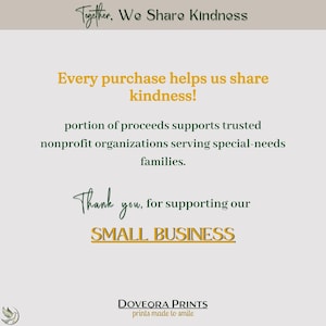 Every purchase helps share kindness for special needs families. Thank you.