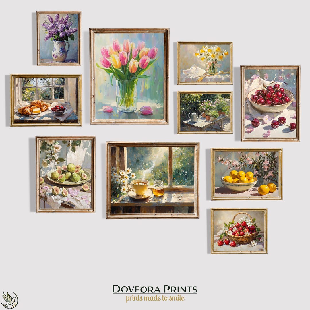 Cottagecore Gallery Wall Art Set, Vintage Still Life Prints ...