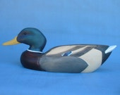 Hand carved Mallard Drake Decoy Duck Robert Kelly Woodcarving