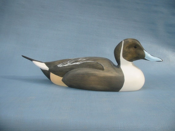 Pintail Drake Decorative Duck Decoy Hand Carved Etsy