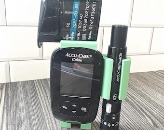 Accu-Chek *Guide* with FastClix Compatible Holder | Glucose Monitor | Diabetes Case | Organizer | 3D Printed