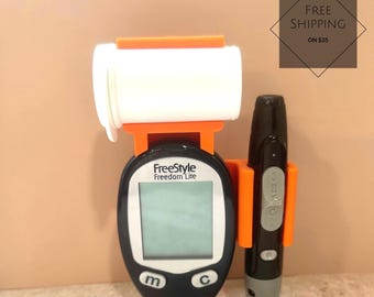 Freestyle Freedom Lite Compatible Holder | Blood Sugar Monitor | Diabetes Case | Organizer