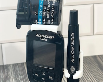 Accu-Chek Guide with Softclix Compatible Holder | Blood Sugar Monitor | Diabetes Kit | Organizer