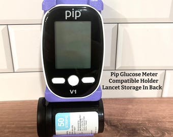 PIP Glucose Meter Compatible Holder | Blood Sugar Monitor | Diabetes Kit | Organizer | Diabetic Gifts
