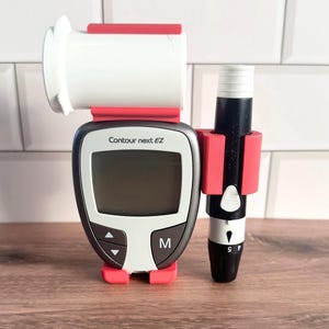 Contour Next EZ Compatible Holder | Blood Sugar Monitor | Diabetes Case | Organizer | Glucose Meter Kit |