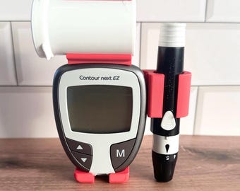 Contour Next EZ Compatible Holder | Blood Sugar Monitor | Diabetes Case | Organizer | Glucose Meter Kit |