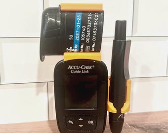 Accu-Chek *Guide Link* with Softclix Compatible Holder | Blood Sugar Monitor | Diabetes Kit | Organizer