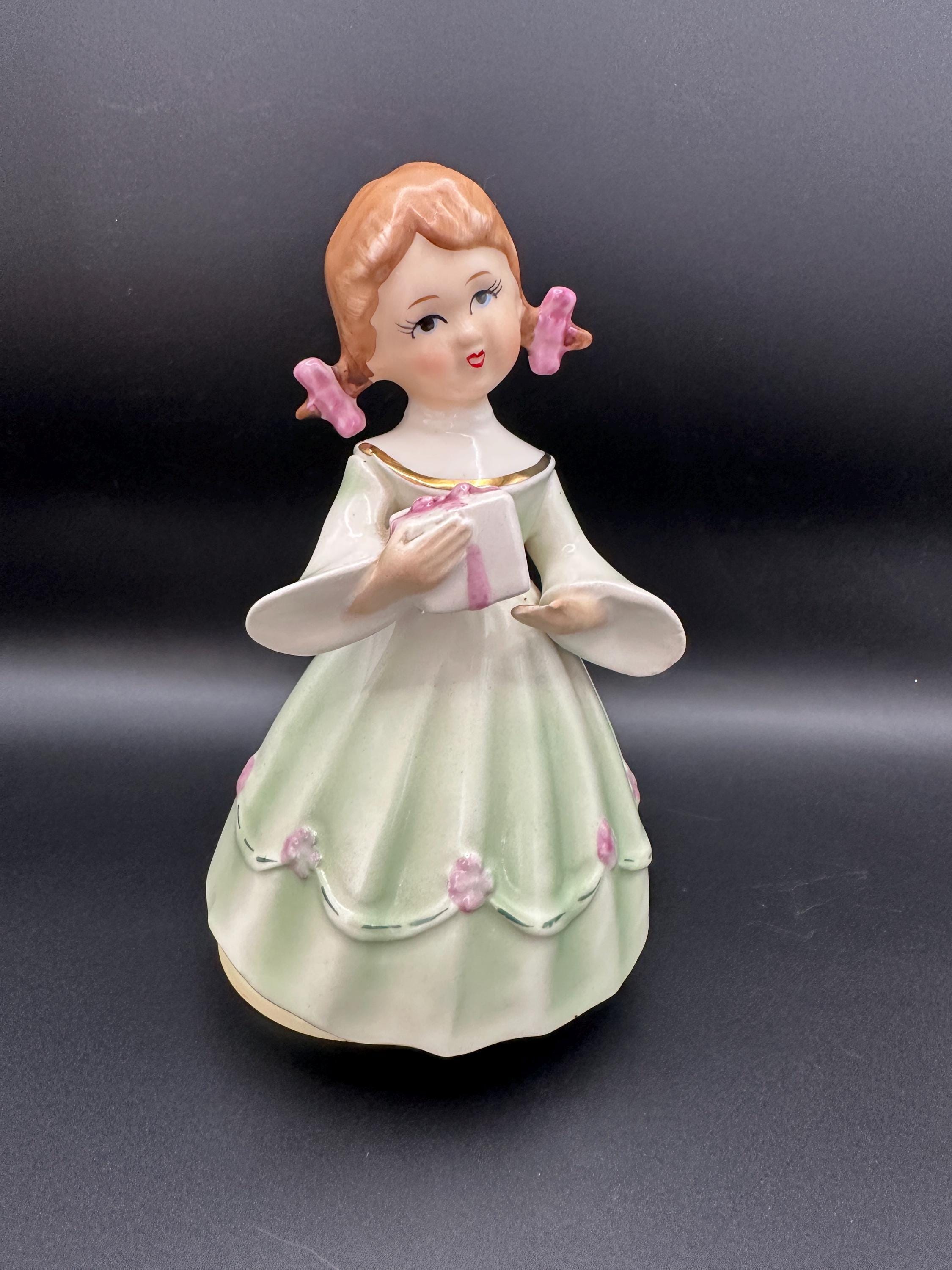 Vintage Music Box Girl Figurine, Ceramic Music Box, Musical Box - Etsy