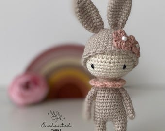 Handgemaakte gehaakte amigurumi-pop konijntje – zacht katoenen paascadeau, decoratie kinderkamer
