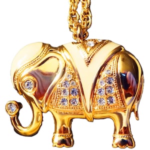 Broche/colgante de elefante real de Avon, Kenneth Jay Lane (JKL), vintage, NIB, 1991, en perfecto estado.