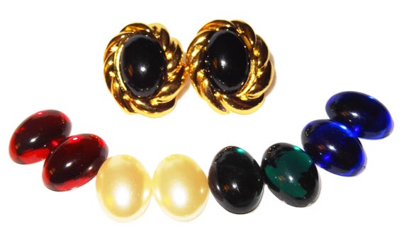 KJL Kenneth Jay Lane Interchangeable Earrings, Mu… - image 5
