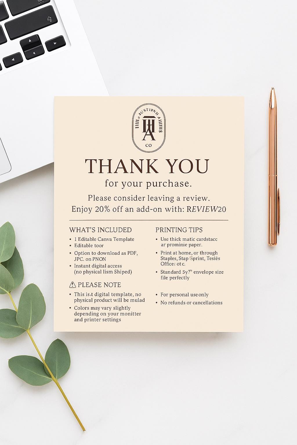 Welcome Note Template | Editable Canva | Modern Host Greeting Card ...