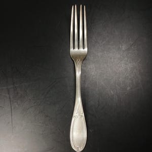 T.C. Thompson Münze Silber Speisegabel ~ 7,5 "Monogramm 44g c.19th C American