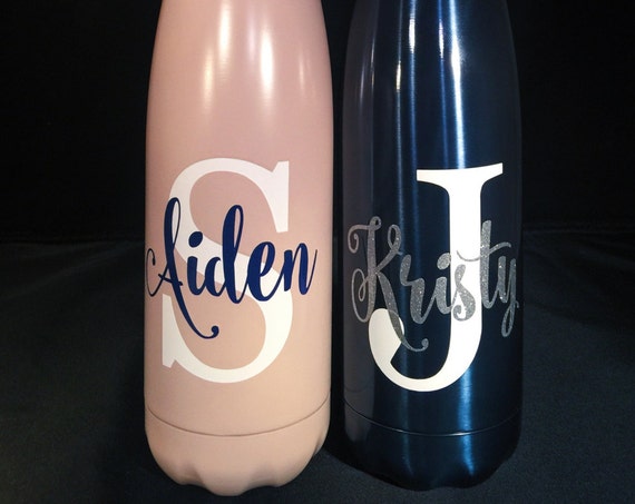 17oz Blue Suede Swell Bottle - In Stock - Holiday, Teacher Gift, Christmas Swell Water Bottle, Custom Swell