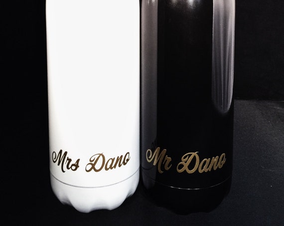 Wedding Swell Bottles for Groom or Bride - Wedding, Christmas, Anniversary, Valentine's Day - 17 oz S'well Bottles