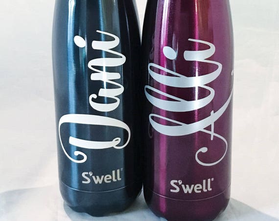 Swell Water Bottle with Personalized Custom Name or Monogram