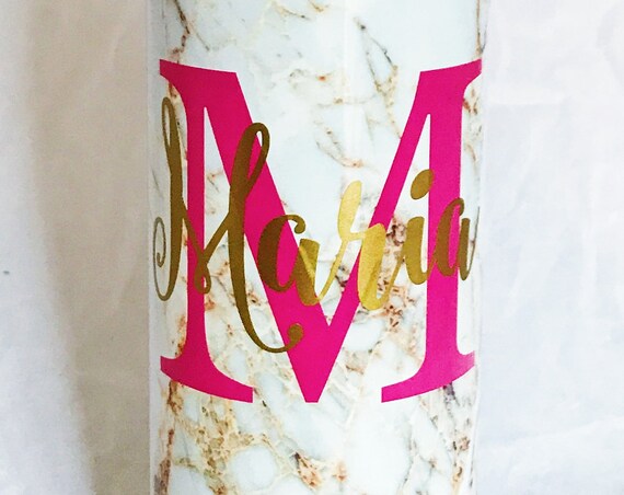 Swell Water Bottle with Name Monogram Personalized or Custom (Glitter, Shimmer, Elements ,Wood, Satin Collections) - 17oz Swell Bottles