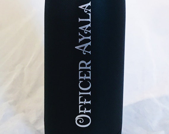 Swell Water Bottle with Name Monogram Personalized or Custom (Glitter, Shimmer, Elements, Stone, Resort, Wood, Satin, Collections)