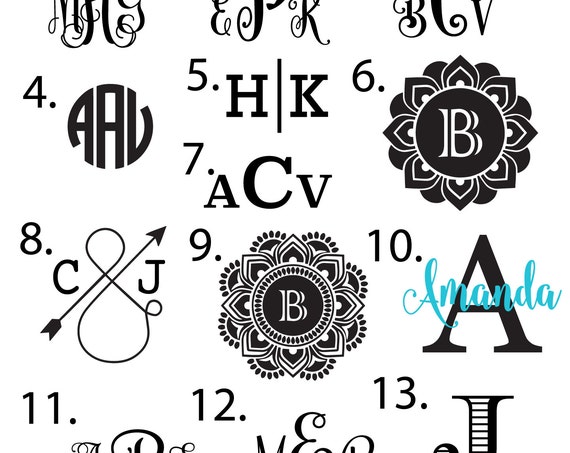 Custom Decal - Vinyl Decal, Swell Decal, Yeti Decal, Monogram Decal