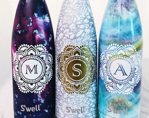 NEW White Lace Swell Bottle - Bridesmaids, Yoga, Monogram Swell, Personalized Swell, Custom Swell, Swell Bottle