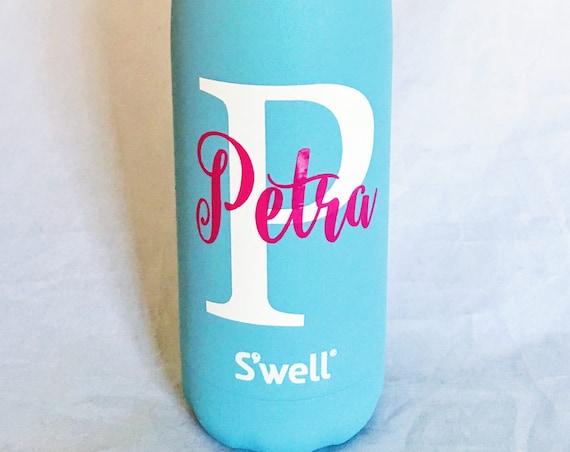Swell bottle with Custom Big Initial and Name S'well Bottle - Bridesmaids, Sorority, Personalized Swell, Custom Swell