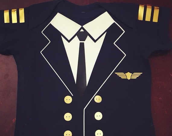 Pilot Baby Bodysuit - Baby, Toddler, baby shower, halloween onesie, costume onesie, police officer onesie