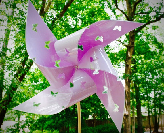 2 Waterproof Cutout Butterfly Xtra Large 17" Pinwheels