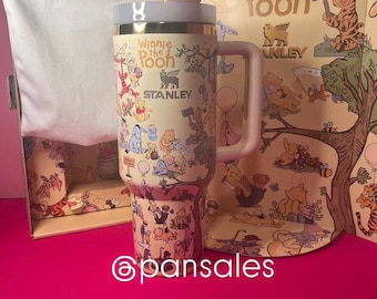 Winnie the Pooh 40oz Cup with dust pouch and straw cover
