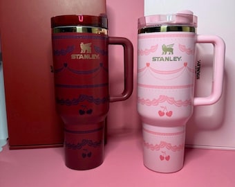 Red and Pink cherry 40oz tumbler