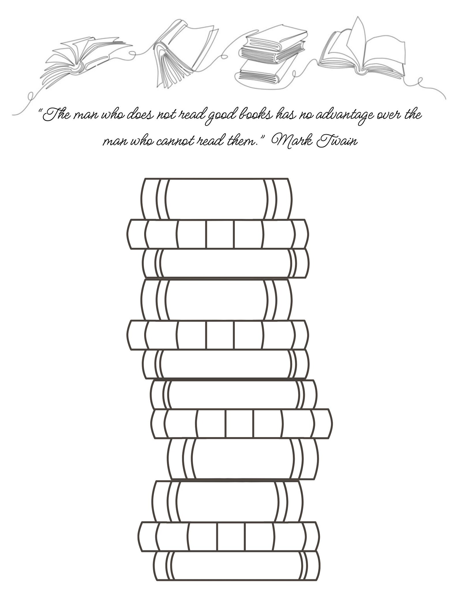 Reading Log Printable - Etsy