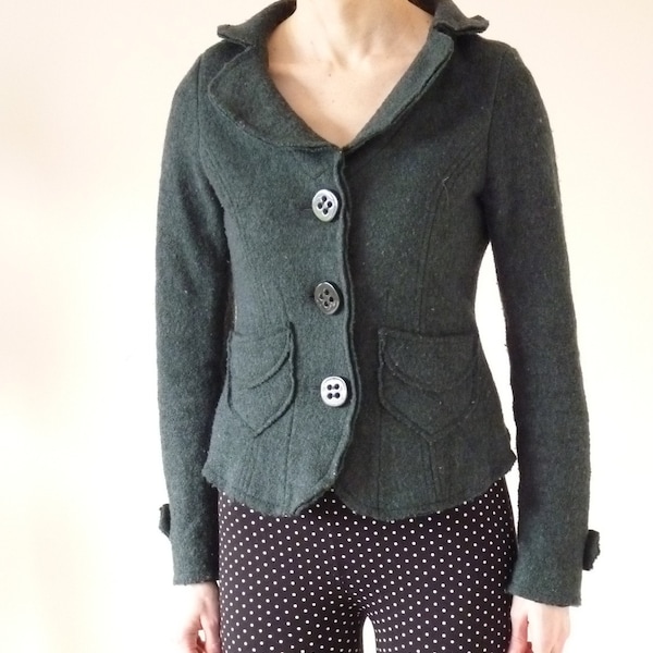 On SALE  Vintage Forest Green Jacket  Etsy Black Friday Cyber Monday sale