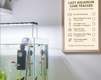 Lista imprimible para el cuidado del acuario, lista de verificación para principiantes (PDF)