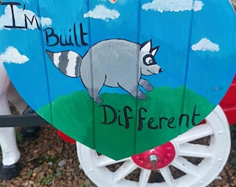 Jimothy The Coon handpainted Heart