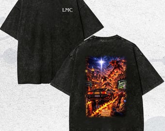 Custom Vintage Your Photo Washed T-Shirt, Personalized Picture Front and Back Tee, Girlfriend or Boyfriend, Vintage Custom Photo Gift