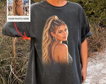 Comfort Colors® Custom Photo Shirt, Personalized Picture Tee, Upload Your Own Image Tee, Vintage Photo Gift, Vintage Custom Photo T Shirt