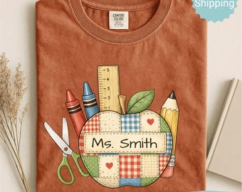 Comfort Colors® Custom Teacher Shirt, Custom Back to School Shirt, Teacher Gifts, Teacher Appreciation Gift, Last Day of School Tee