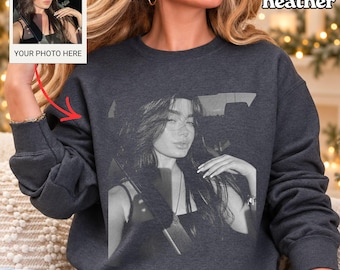 Custom Your Photo Sweatshirt, Personalized Picture Tee, Upload Your Own Image, Vintage Custom Photo Shirt, Christmas Gifts, Halloween Gift