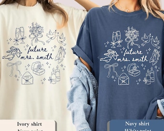 Comfort Colors® Custom Future Mrs Shirt, Engagement Shirt, Personalized Bride Tee, Newly Engaged Gift, Anniversary Wifey Tee, Wedding Shirt