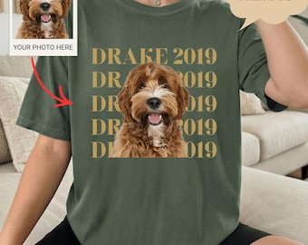 Personalisiertes Haustier Foto Shirt, personalisiertes Hunde Katzen Shirt, Haustier Porträt T-Shirt, Haustier Erinnerungsgeschenk, Hundeliebhaber Geschenke, Katzenmama Geschenk