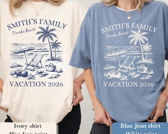 Comfort Colors® Family Vacation Shirts, Family Beach Trip T-Shirt, Summer Vacay Tee, Tropical Island Coastal Shirt, Matching Family Gift