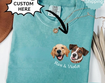 Comfort Colors® Custom Dog Dad Shirt, Personalized Pet Name or Photo Tee, Father’s Day Gift, Dog Owners, Dog Lover Shirt, Cute Pet Dad Gift